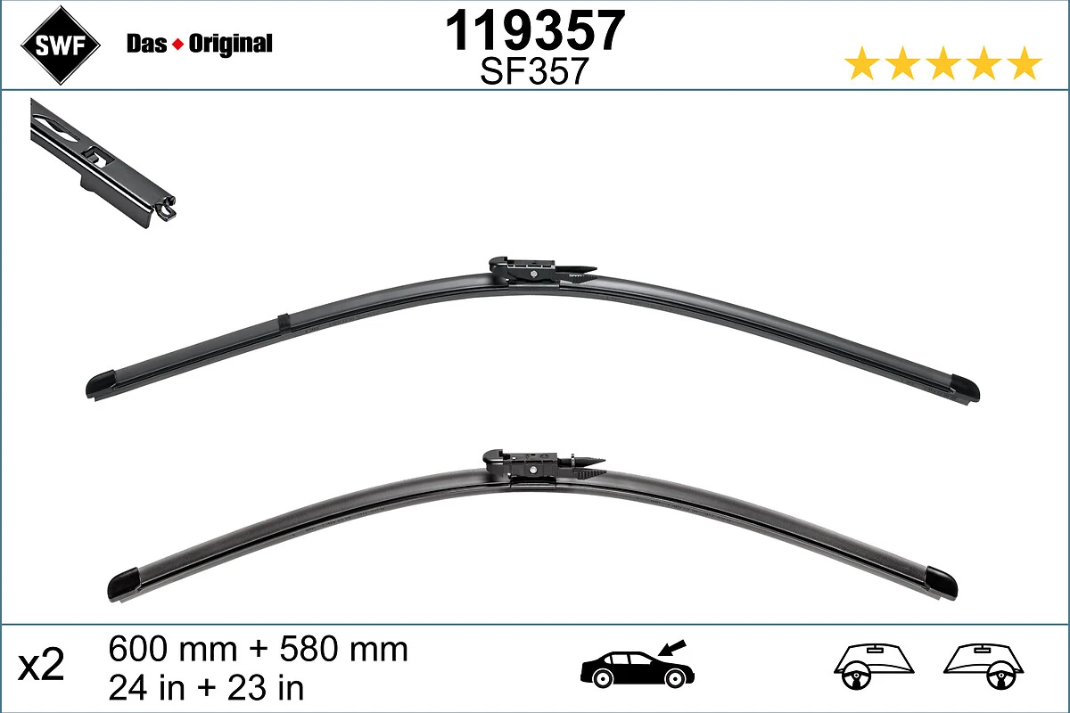 Wiper Blade DAS ORIGINAL SET 119357
