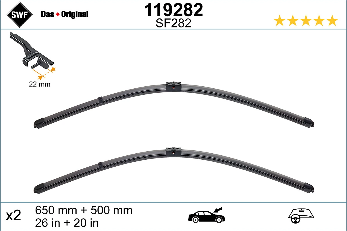 Wiper Blade DAS ORIGINAL SET 119282
