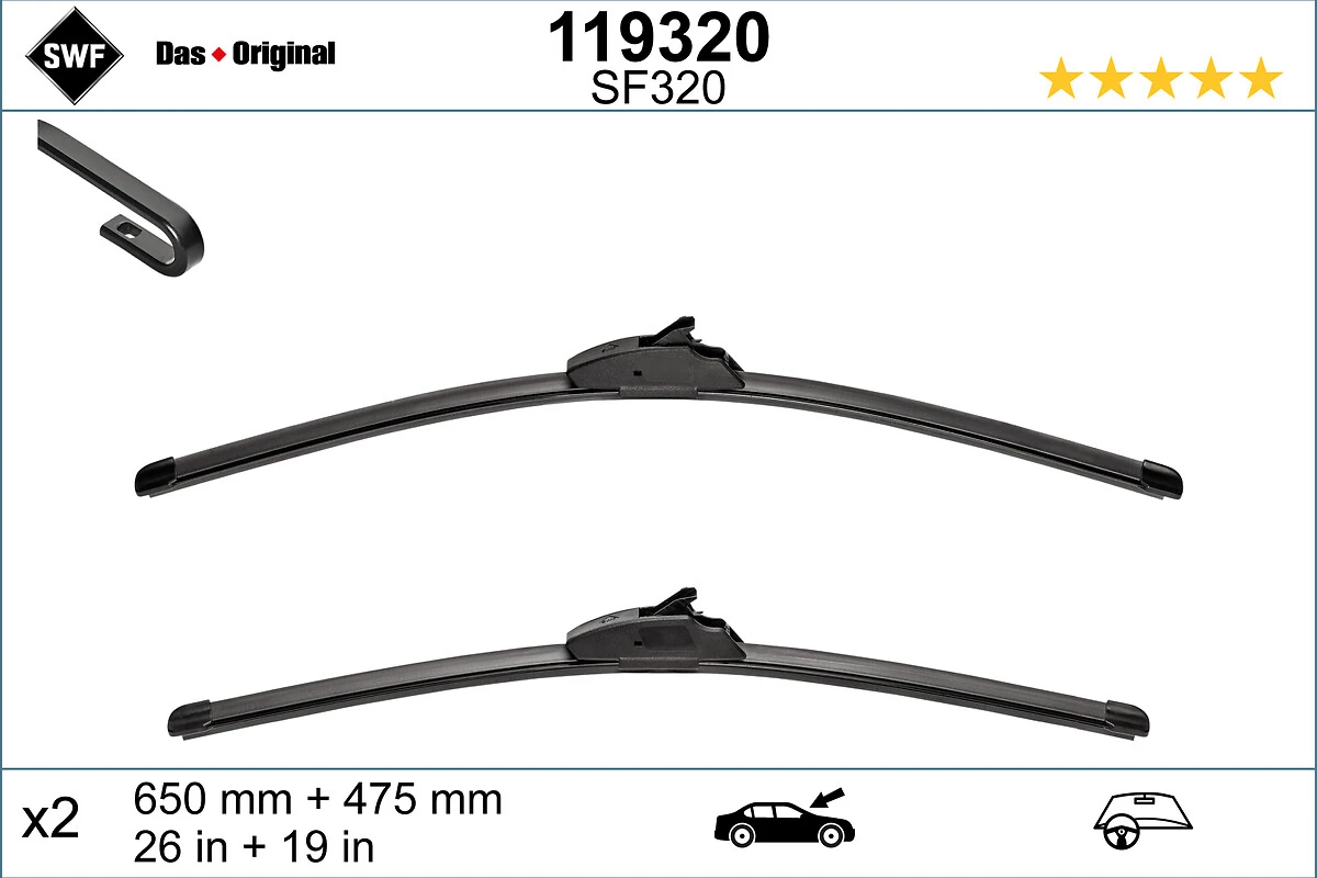 Wiper Blade DAS ORIGINAL SET 119320