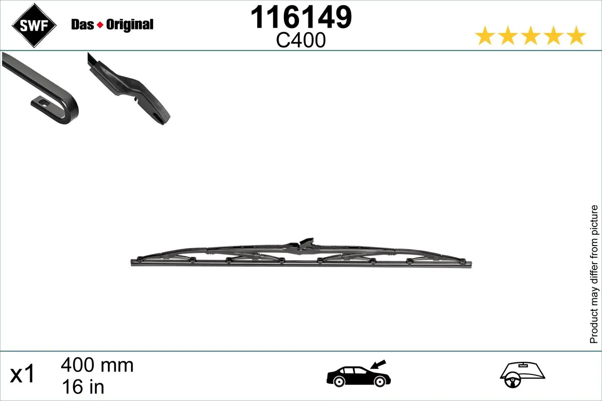 Wiper Blade DAS ORIGINAL SINGLE 116149