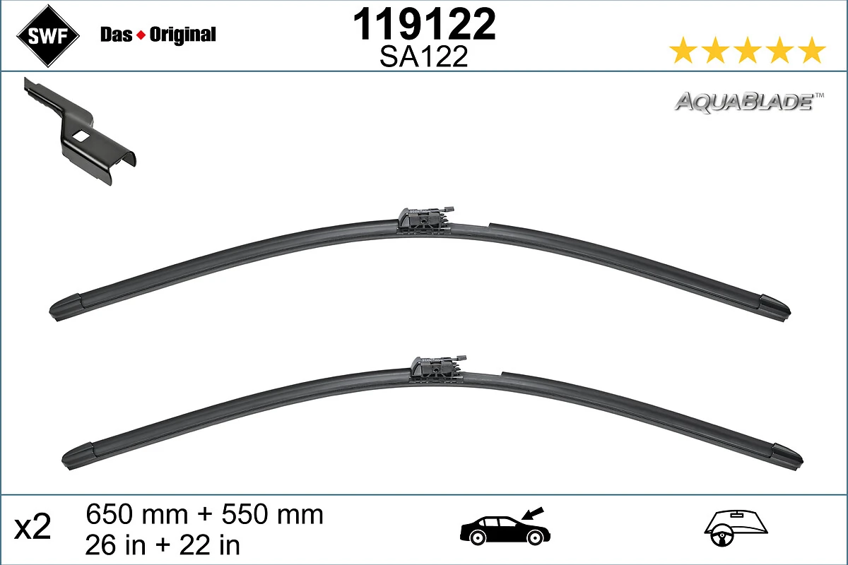 Wiper Blade DAS ORIGINAL AQUABLADE 119122