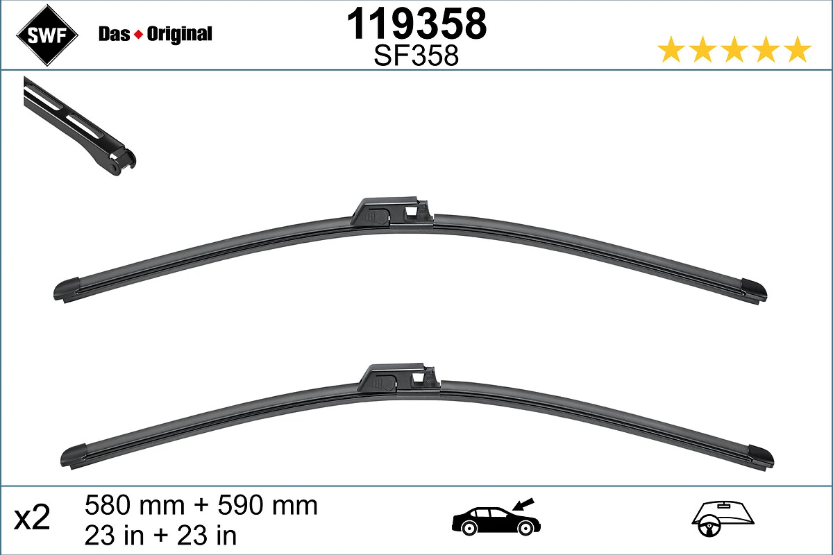 Wiper Blade DAS ORIGINAL SET 119358