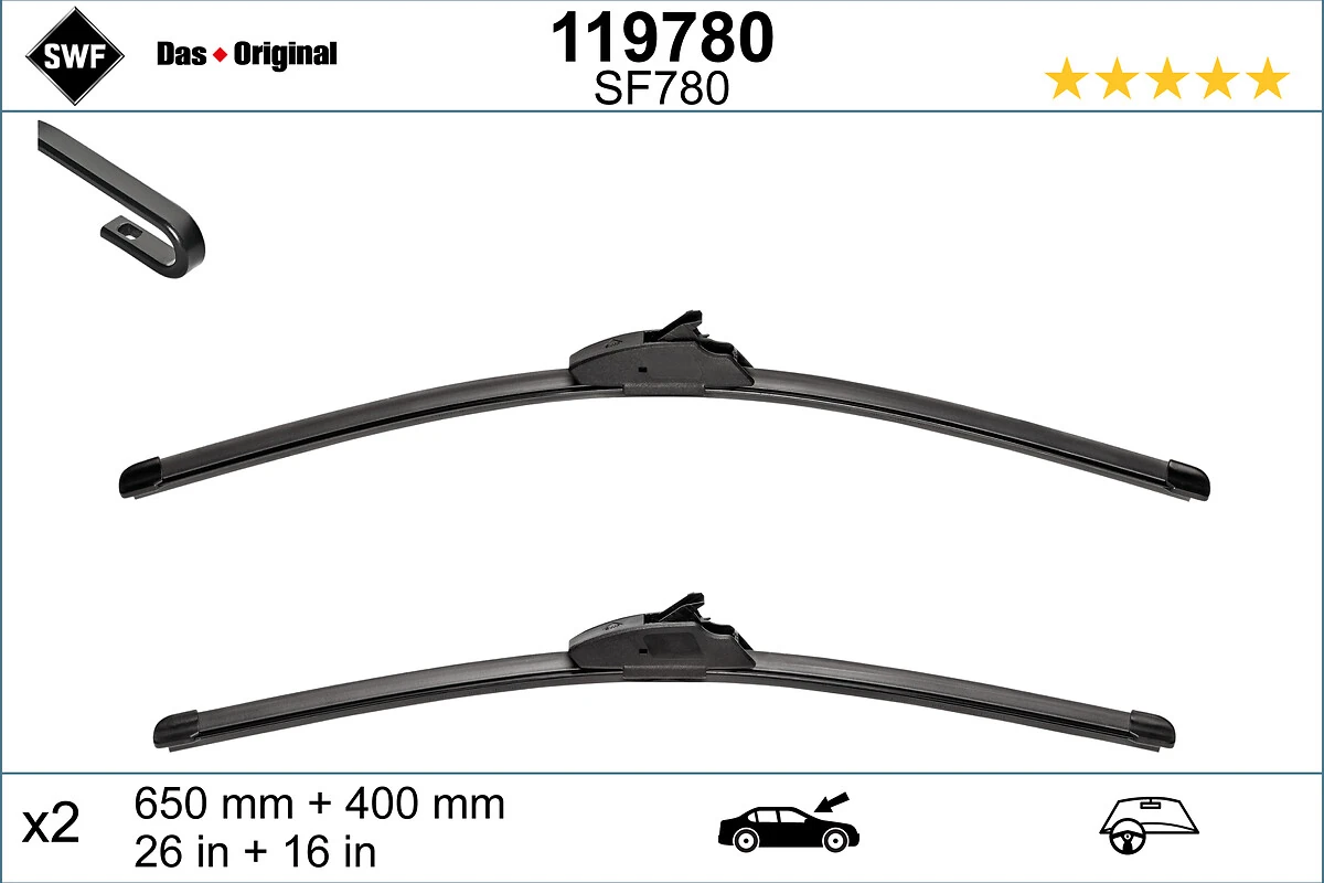 Wiper Blade DAS ORIGINAL SET 119780