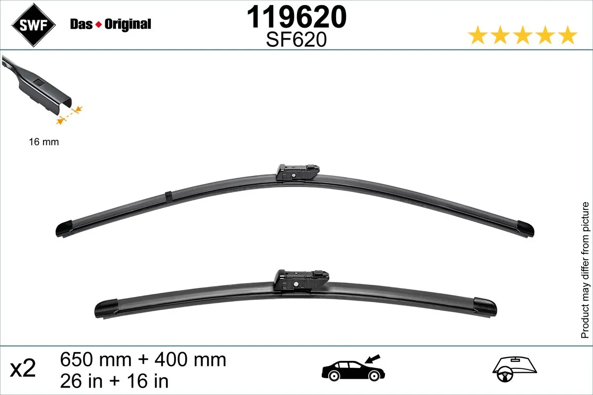 Wiper Blade DAS ORIGINAL SET 119620