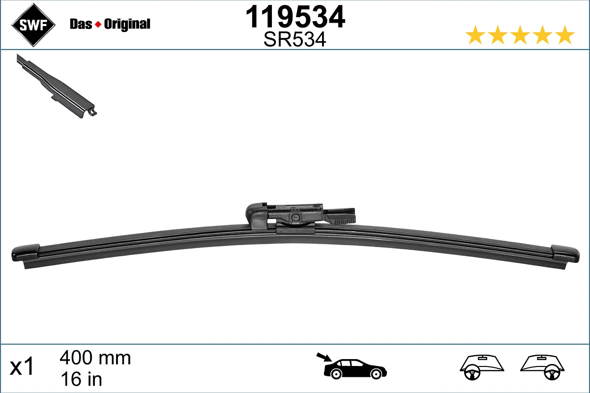 Wiper Blade DAS ORIGINAL REAR 119534