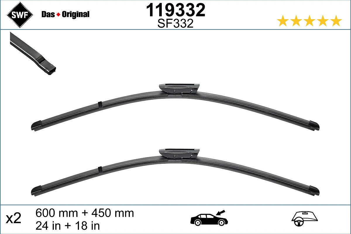 Wiper Blade DAS ORIGINAL SET 119332