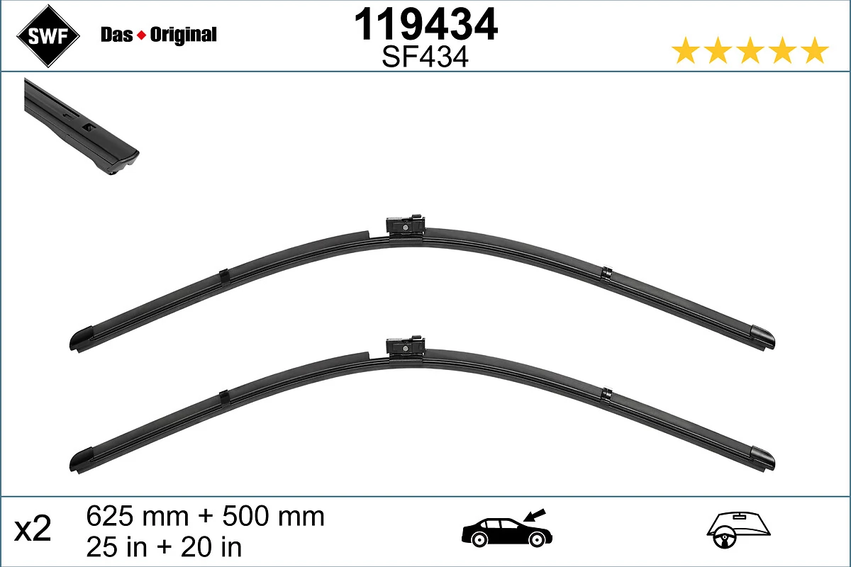 Wiper Blade DAS ORIGINAL SET 119434