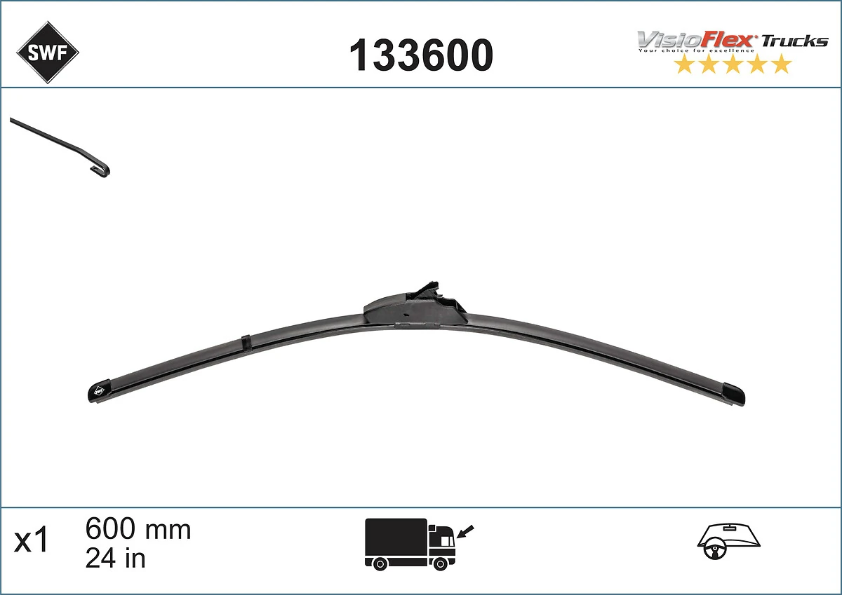 Wiper Blade ALTERNATIVE VISIOFLEX TRUCKS 133600
