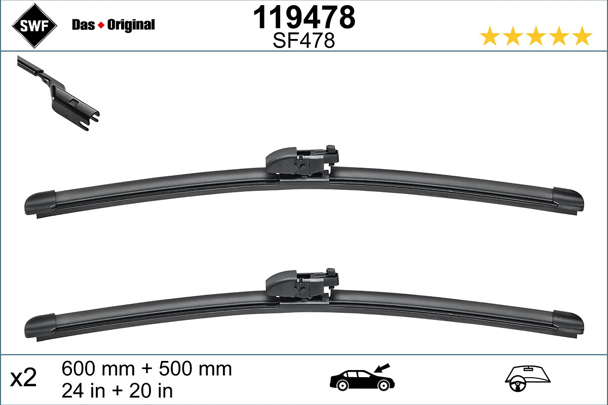 Wiper Blade DAS ORIGINAL SET 119478