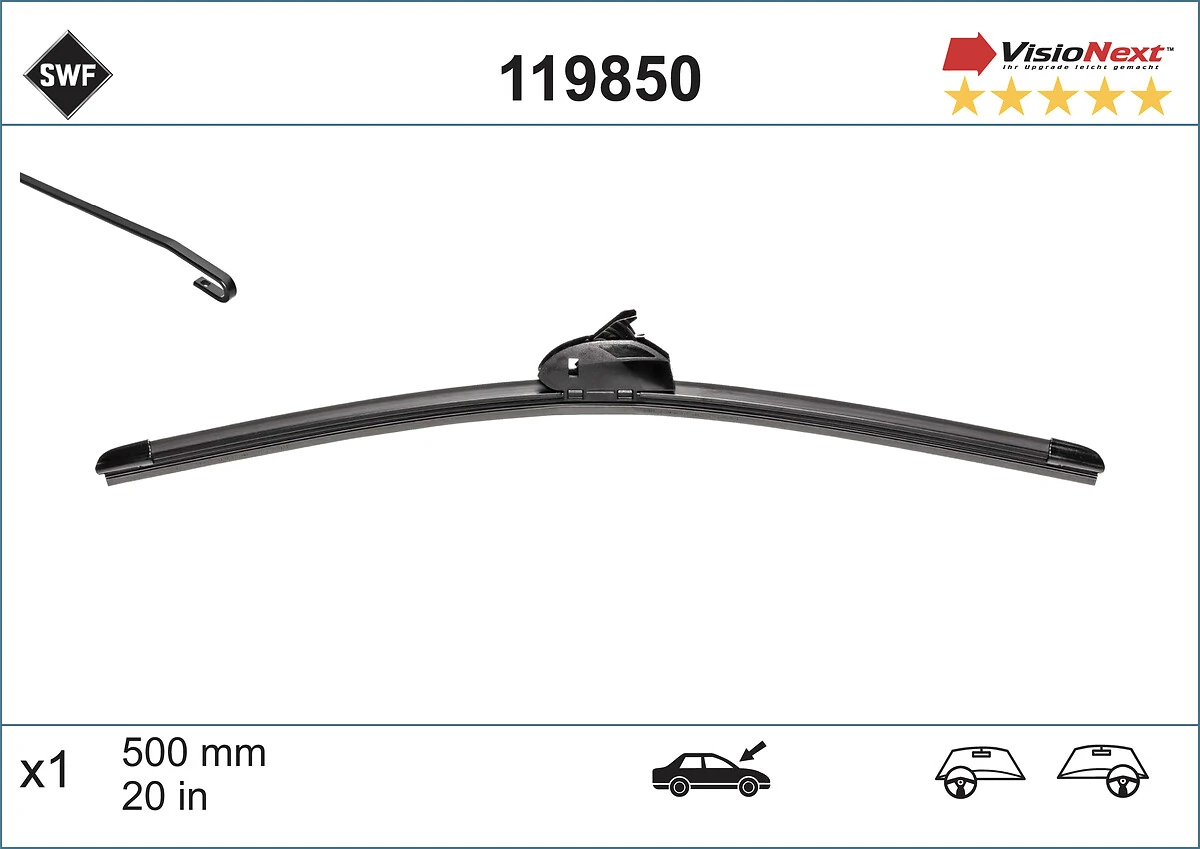 Wiper Blade ALTERNATIVE VISIONEXT SINGLE 119850