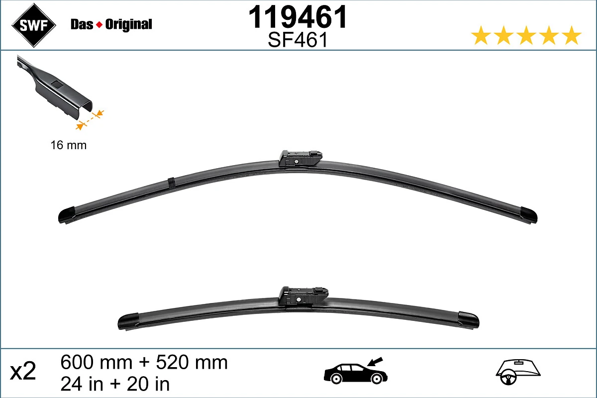 Wiper Blade DAS ORIGINAL SET 119461