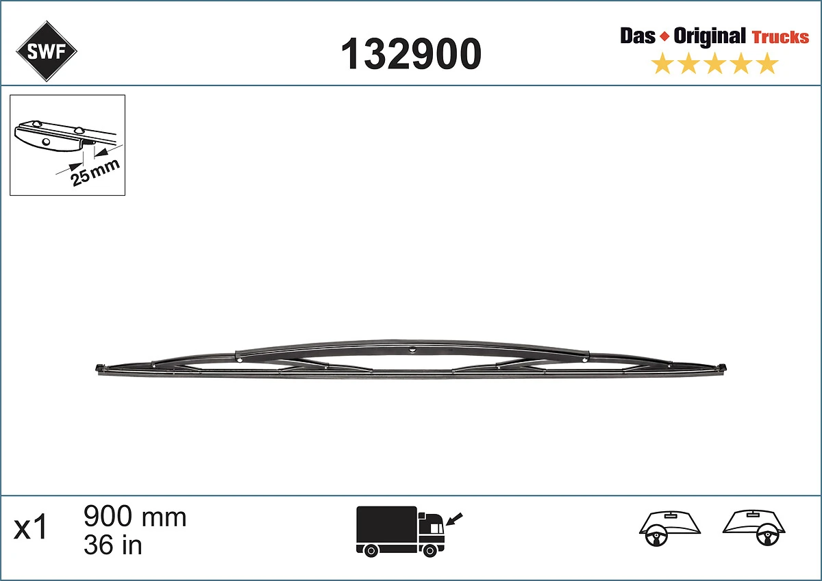 Wiper Blade DAS ORIGINAL TRUCKS 132900