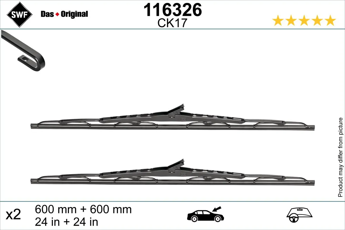 Wiper Blade DAS ORIGINAL SET 116326