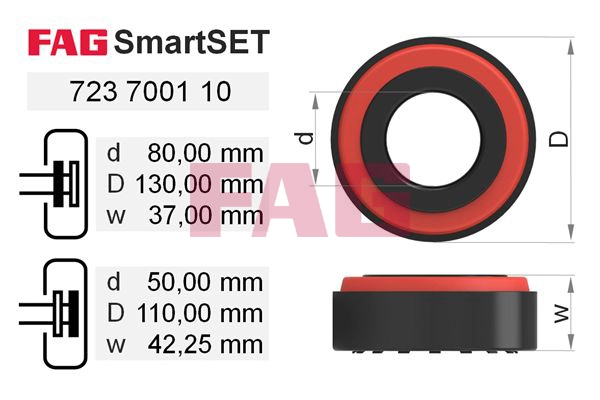 Schaeffler FAG 723 7001 10 Wheel Bearing Kit