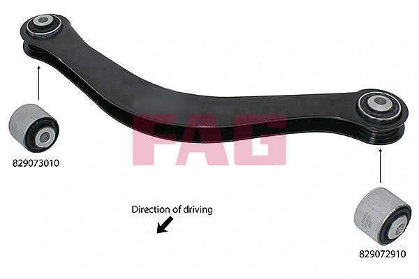 Mounting, control/trailing arm 829 0730 10