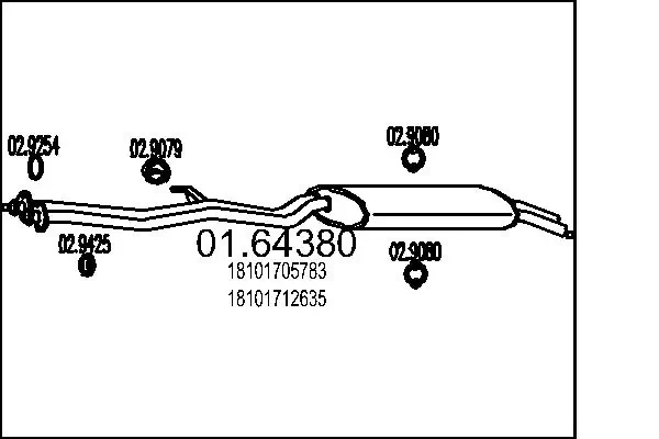Rear Muffler 01.64380