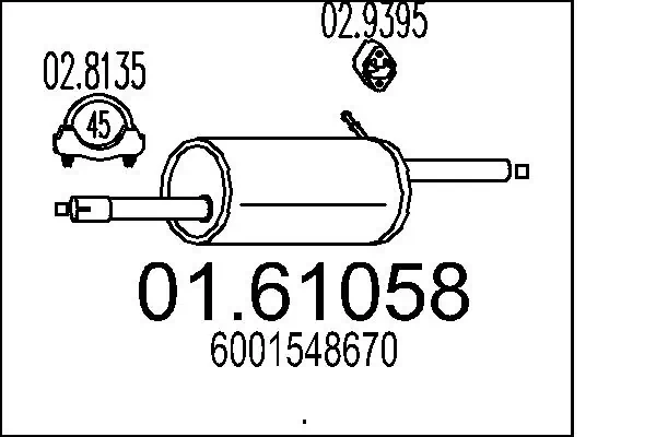 Rear Muffler 01.61058