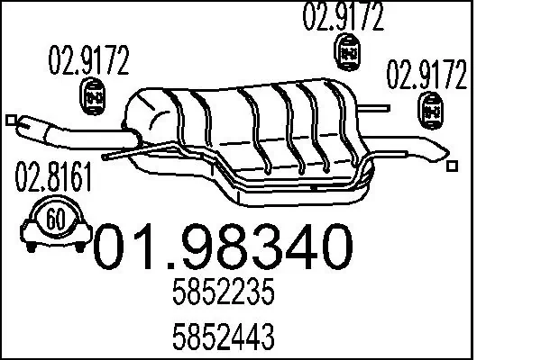 Rear Muffler 01.98340