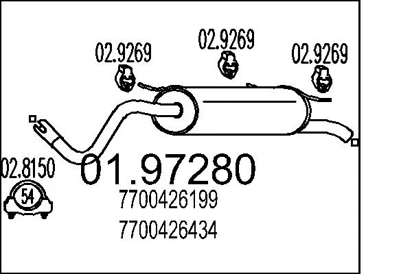 Rear Muffler 01.97280