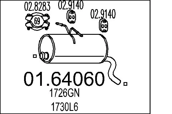 Rear Muffler 01.64060
