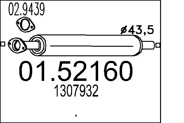 中央消声器 01.52160