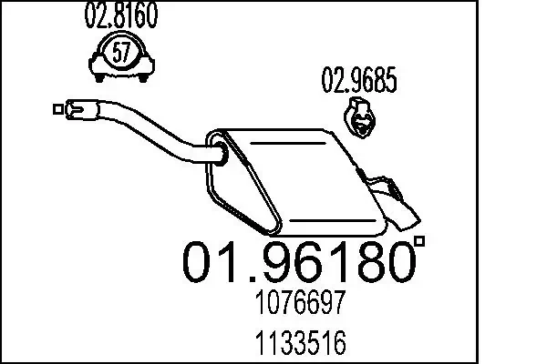 Rear Muffler 01.96180