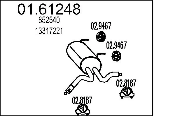 Rear Muffler 01.61248