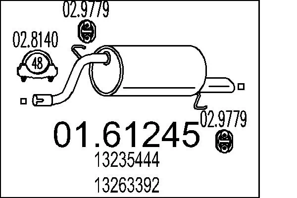 Rear Muffler 01.61245