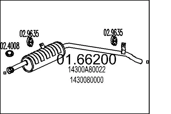 Rear Muffler 01.66200
