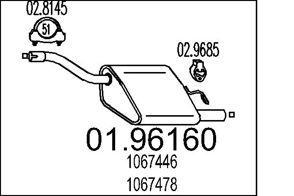 Rear Muffler 01.96160