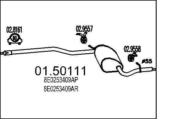 Centre Muffler 01.50111