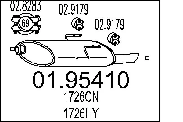 MTS Rear Muffler 01.95410