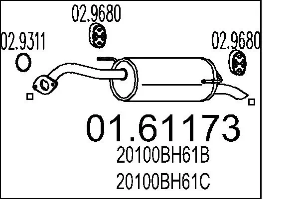 Rear Muffler 01.61173