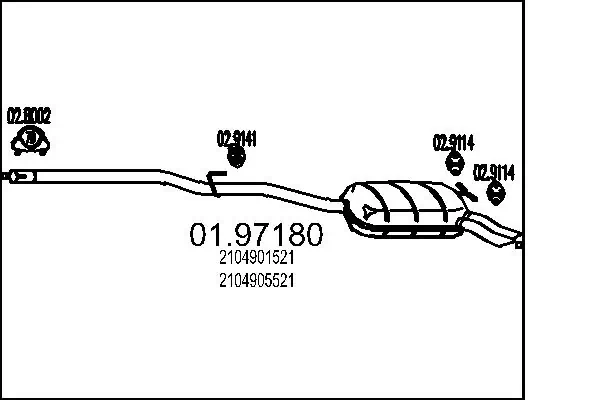 Rear Muffler 01.97180