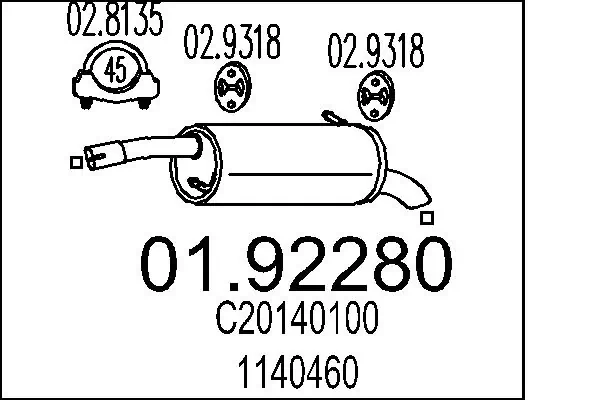 Rear Muffler 01.92280