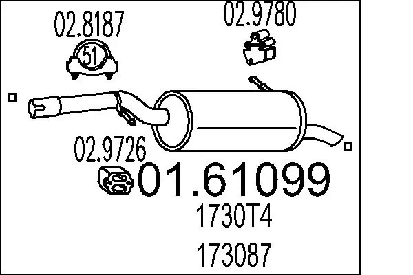 Rear Muffler 01.61099