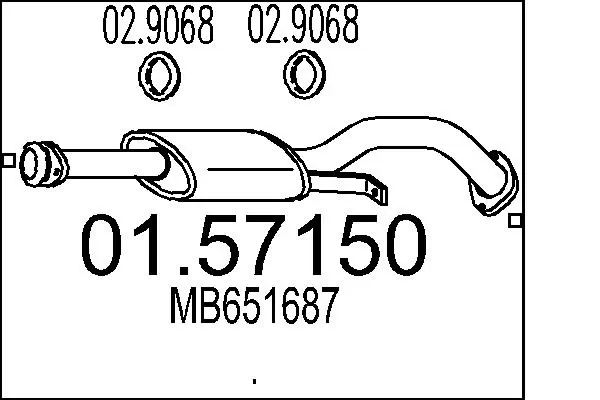 Centre Muffler 01.57150