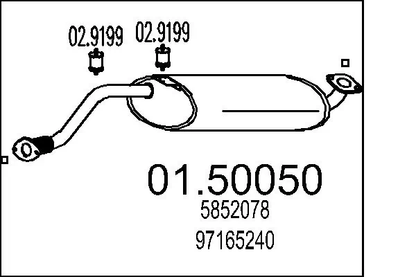 Centre Muffler 01.50050