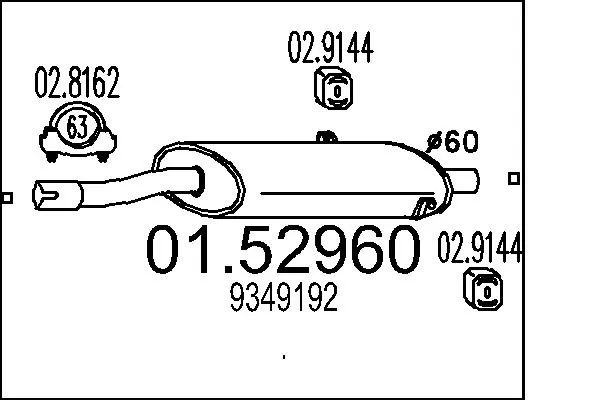 Centre Muffler 01.52960