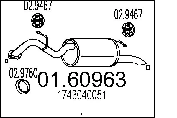 Endschalldämpfer 01.60963