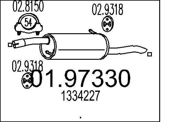 Rear Muffler 01.97330