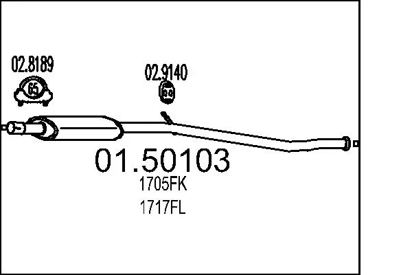 Centre Muffler 01.50103