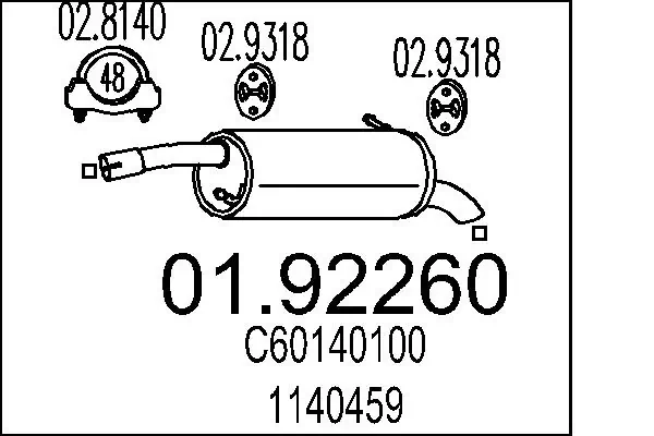 Rear Muffler 01.92260