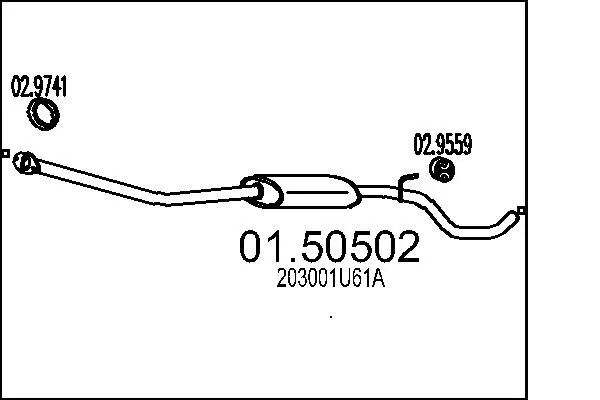 Centre Muffler 01.50502