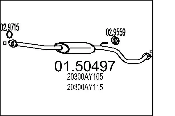 Centre Muffler 01.50497