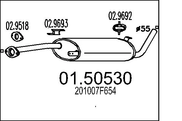 Centre Muffler 01.50530
