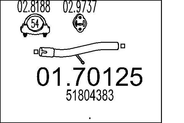 Exhaust Pipe 01.70125