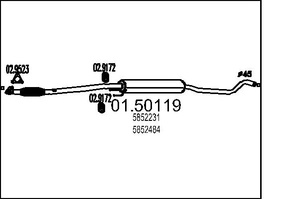 Centre Muffler 01.50119
