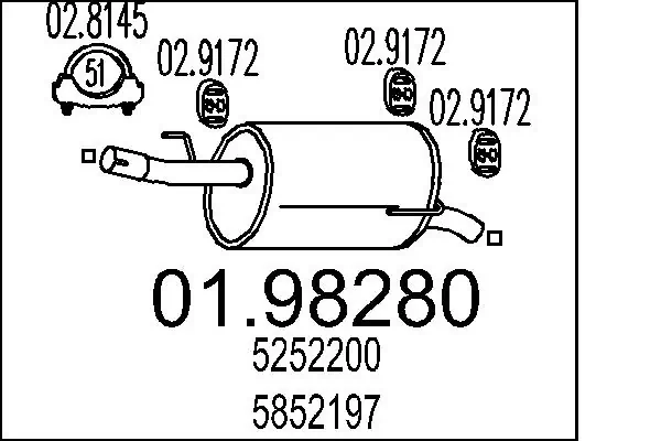 Rear Muffler 01.98280