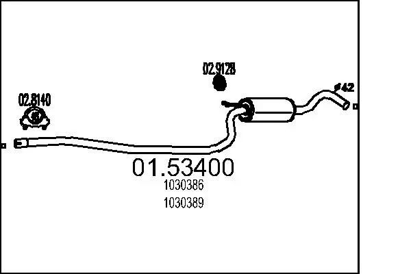 Centre Muffler 01.53400